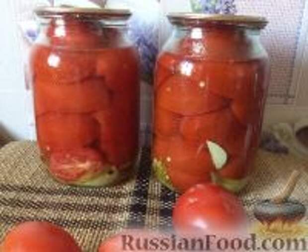 Фото к рецепту: Помидоры в желе Фото к рецепту: Помидоры в желе