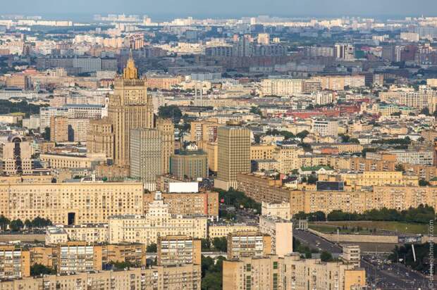 Виды Москвы с 75 этажа строящейся башни "Федерация" москва, башня, небоскреб, фото