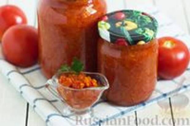 Фото к рецепту: Икра из помидоров, моркови и лука (на зиму) Фото к рецепту: Икра из помидоров, моркови и лука (на зиму)