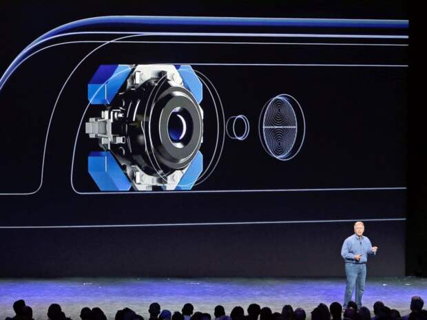 PHOTO: Phil Schiller, Apples senior vice president of worldwide product marketing, discusses the camera features on the new iPhone 6 and iPhone 6 plus, Sept. 9, 2014, in Cupertino, Calif.