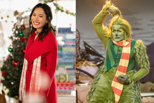 Jacky Lai (A Sugar & Spice Holiday) and Matthew Morrison (The Grinch Musical) | Photo Credits: Lifetime/NBC