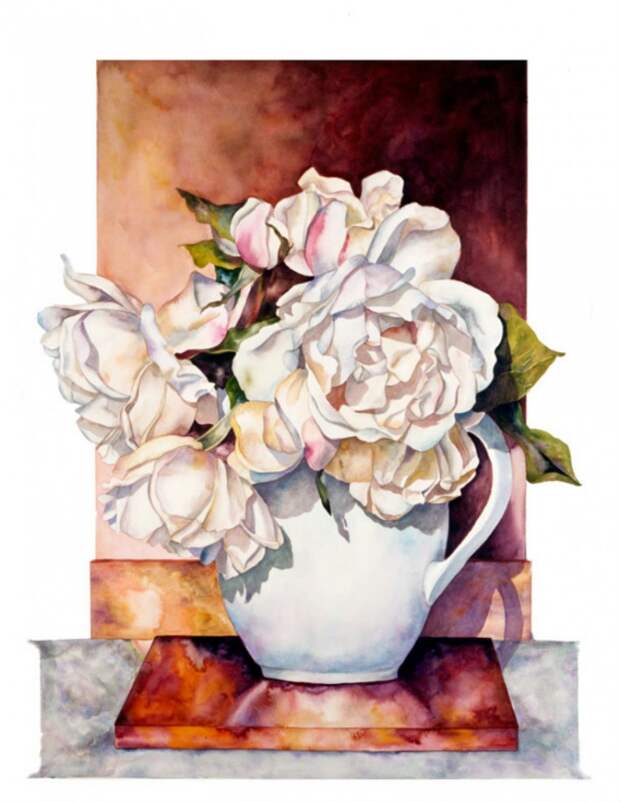Цветы в акварели Sally Robertson (62 картины)