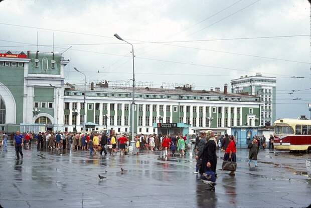 СССР из окна поезда в 1975 г  поезд, ссср