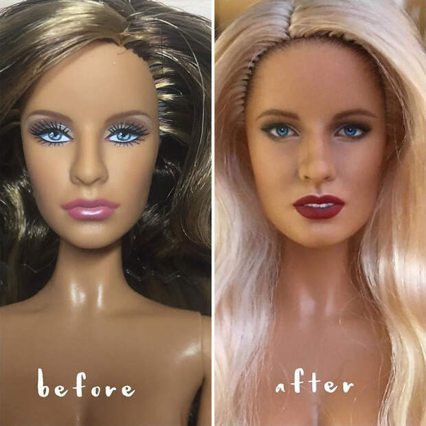 Ukrainian Artist Continues To Remove The Makeup Of Dolls And Re-Creates Them With An Incredibly Real Look