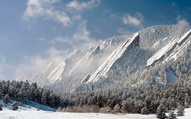 Зимаа в Скалистых горах, штат Колорадо