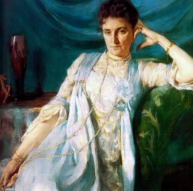 Графиня Елена Михайловна Толстая. (1900 год). Частное собрание. Автор: Осип Эммануилович Браз.