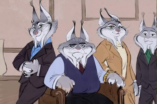 Концепт-арты персонажей мультфильма «Зверополис 2»