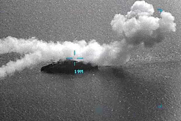 ВС США заявили об уничтожении корвета «Сулеймани», удар сняли с дрона