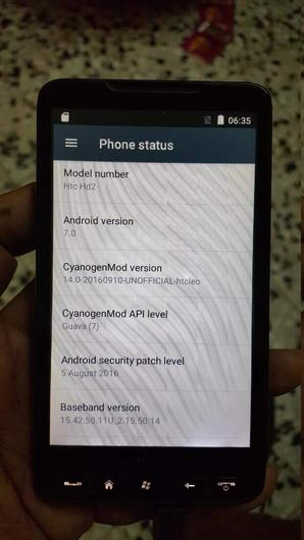 HTC HD2 с CyanogenMod 14