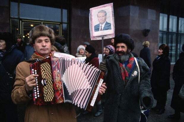Demonstrators in Moscow