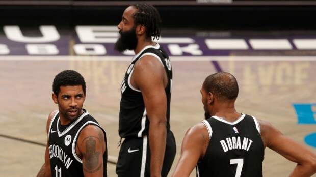 James Harden, Kyrie Irving, and Kevin Durant