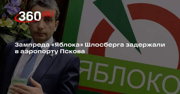 Глава «Яблока» Рыбаков: в аэропорту Пскова задержали зампреда партии Шлосберга