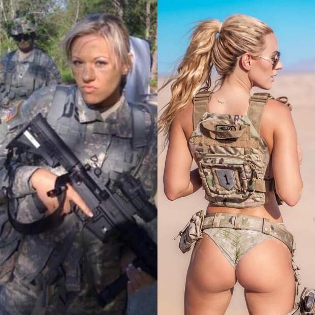 Красивые девушки в униформе и без неё