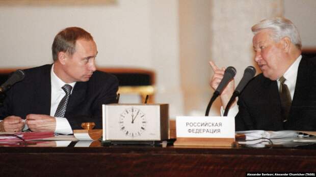 Борис Ельцин и Владимир Путин, 1999 год