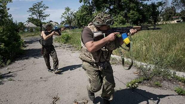 Солдаты ВСУ возле Марьинки, Донецкая область, Украина