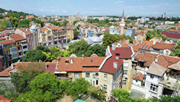 Вид на город Пловдив, Болгария. Архивное фото