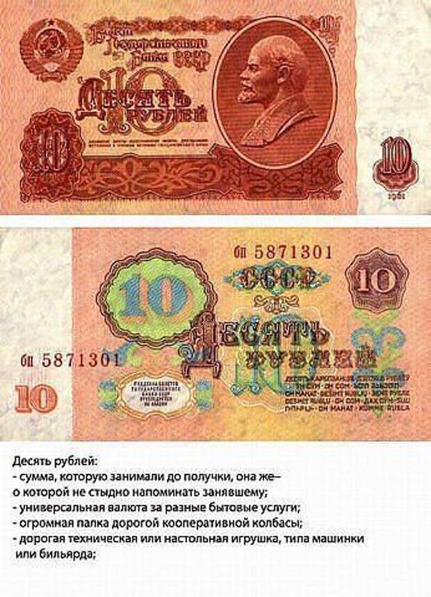 Советские купюры с описанием, что на них можно было купить! бабло ссср, деньги детства