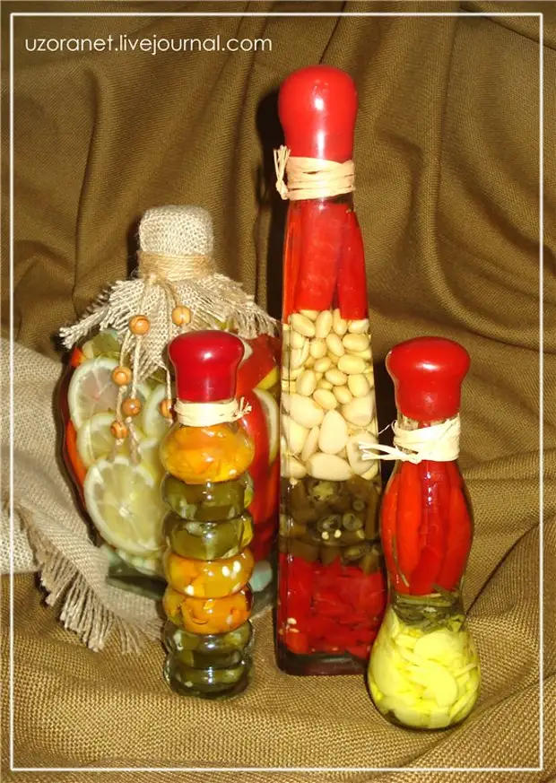 Декоративная бутылка на кухню