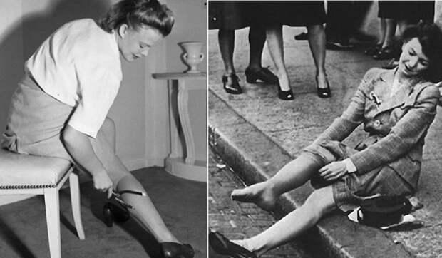 Как появились капроновые колготки, и что заставило женщин брить ножки.