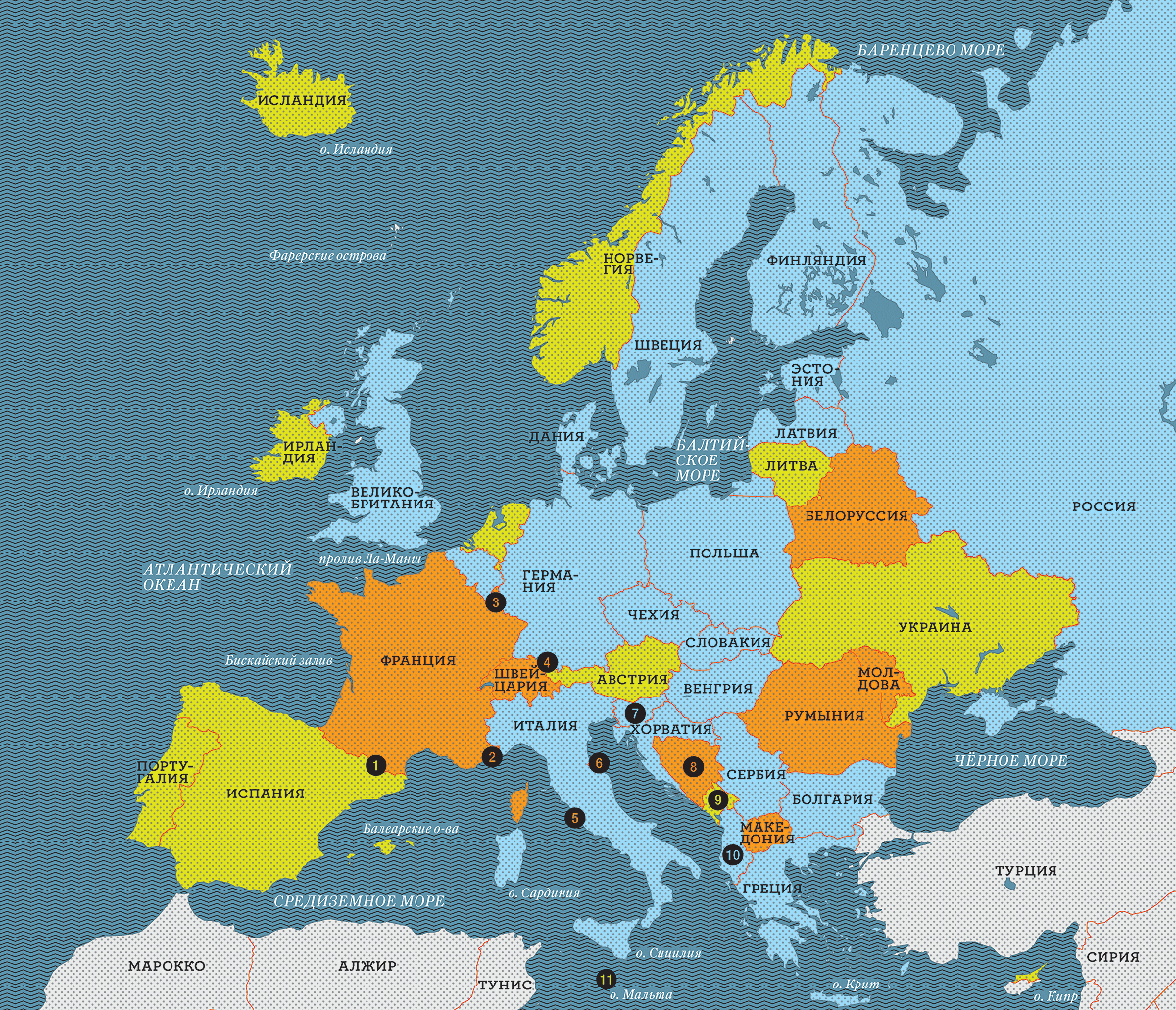 Политическая карта ес