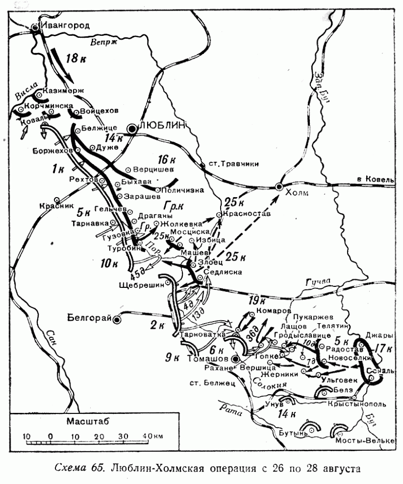 Галицийская операция карта